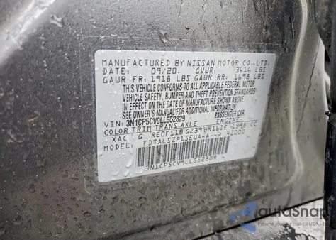 2020 Nissan Kicks Sv z USA, uszkodzony, nr VIN 3N1CP5CV9LL552829